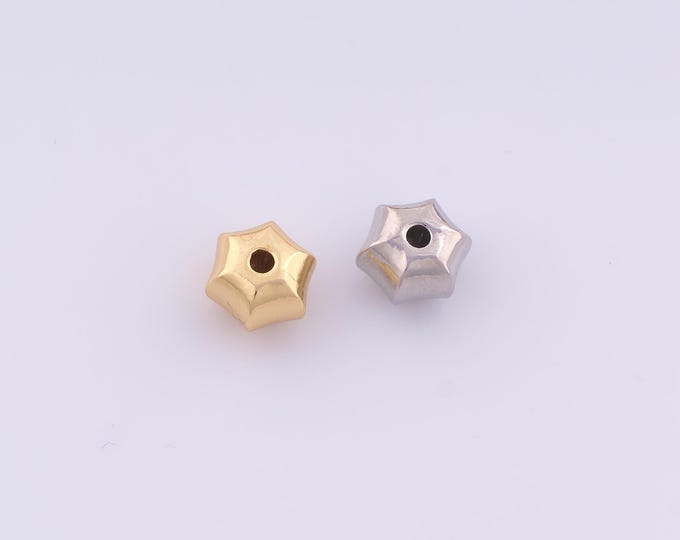 1 pcs 18K Gold Filled Hexagonal Spacer Beads,Tube Beads,Hexagonal Beads for DIY Jewelry Making Findings Supply