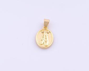 1 pcs Gold Dance Shoes Pendant,18K Gold Filled Dance Charm,Dance Shoes Charms DIY Bracelet Necklace Jewelry Making Findings Supply