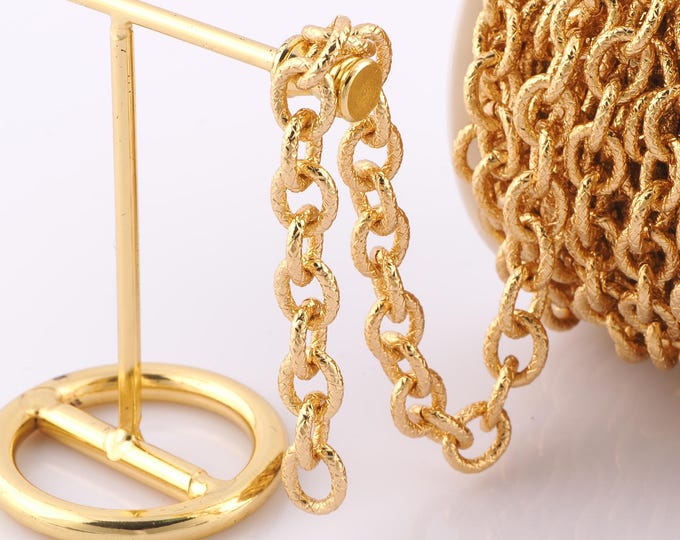 1 Meter Gold Rolo Chain, 18K Gold Filled Semi Finished Chain, Specialty Chains, DIY Jewelry Making Supplies