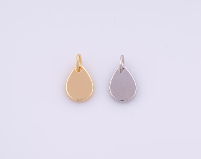 1 pcs Gold Water Drop Pendant,18K Gold Filled Tear Drop Charm,Water Drop Charms DIY Bracelet Necklace Jewelry Making Findings Supply