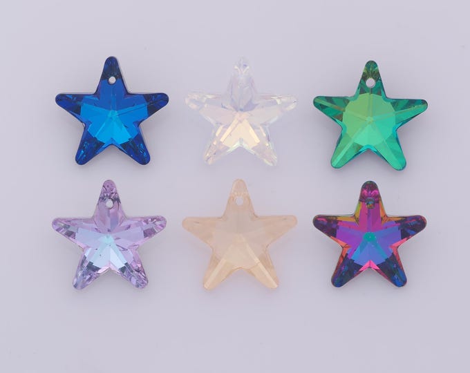 1 pcs Star Crystal Pendant,Crystal AB Charms,Austrian Crystal,Made in Austria DIY Bracelet Necklace Jewelry Making Findings Supply