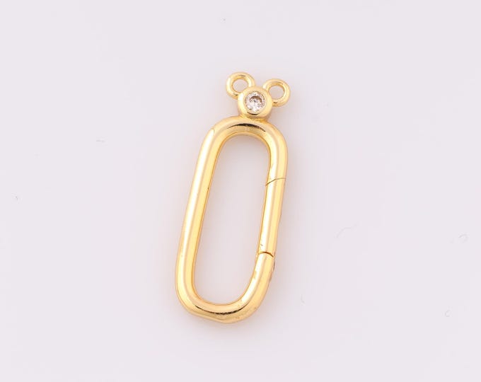 1 pcs Gold Snap Clasp,18K Gold Filled Snap Clasp,Snap Clasp for DIY Bracelet Necklace Jewelry Making Findings Supply