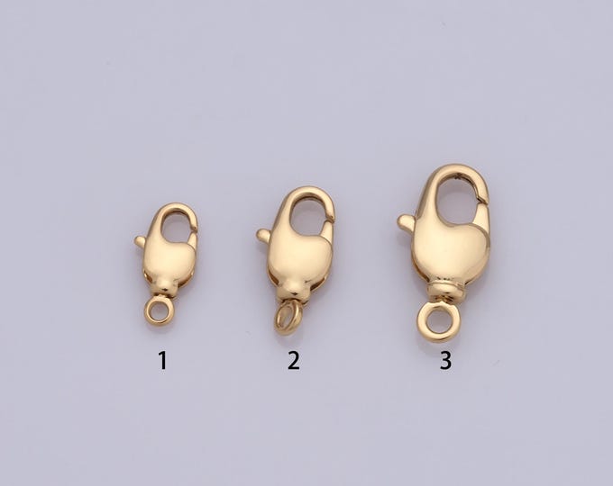 1pcs Gold Lobster Clasp,18K Gold Filled Claw Clasp,Lobster Clasp for DIY Bracelet Necklace Jewelry Making Findings Supply