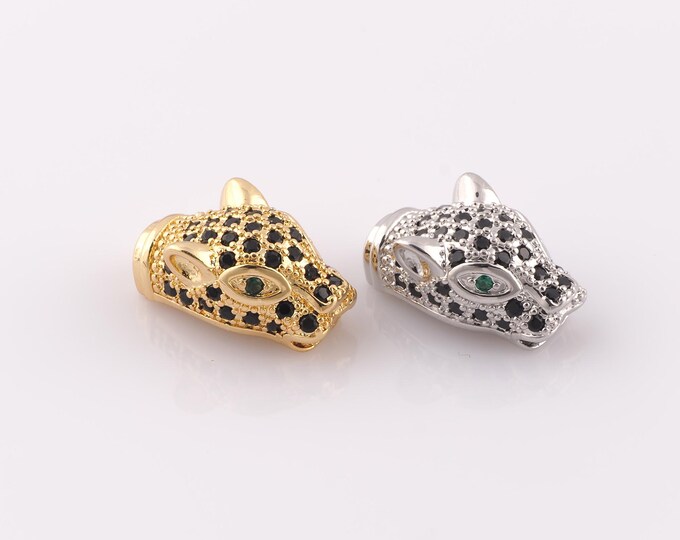 1 pcs 18K Gold Filled Leopard Spacer Beads,Leopard Beads,Leopard Beads for DIY Jewelry Making Findings Supply
