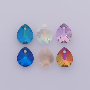 1 pcs Pear Crystal Pendant,Crystal AB Charms,Austrian Crystal,Made in Austria DIY Bracelet Necklace Jewelry Making Findings Supply