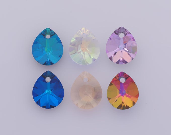 1 pcs Pear Crystal Pendant,Crystal AB Charms,Austrian Crystal,Made in Austria DIY Bracelet Necklace Jewelry Making Findings Supply