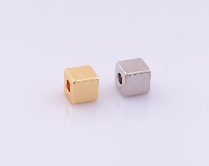 1 pcs 18K Gold Filled Square Spacer Beads,Square Beads,Square Beads for DIY Jewelry Making Findings Supply