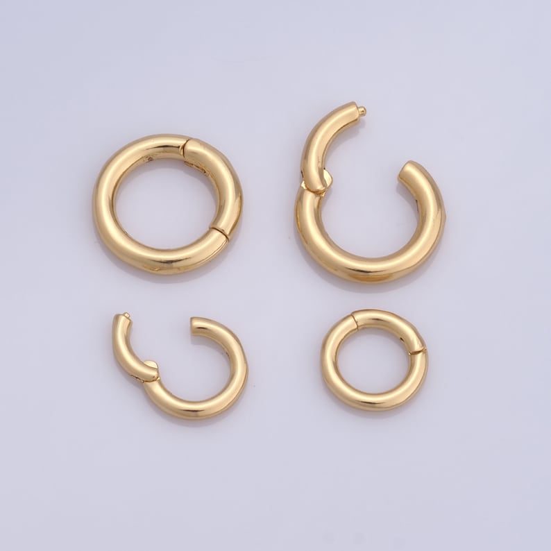 1 Pcs Gold Spring Clasp,18k Gold Filled Round Clasp,spring Clasp for ...