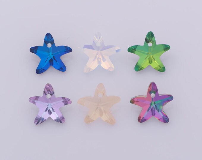 1 pcs Starfish Crystal Pendant,Crystal AB Charms,Austrian Crystal,Made in Austria DIY Bracelet Necklace Jewelry Making Findings Supply