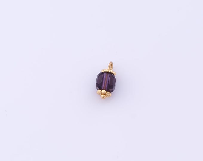 1 pcs Gold Energy Stone Pendant,18K Gold Filled Natural Stone Charm,Stone Charms DIY Bracelet Necklace Jewelry Making Findings Supply