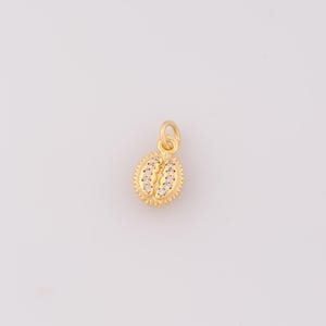 1 pcs Gold CZ Durian Pendant,18K Gold Filled Fruit Charm,Durian Charms,DIY Bracelet Necklace Jewelry Making Findings Supply