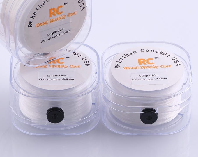 1 pcs White Stretch Cord,HIGHEST QUALITY Extra Strong,Strongest Grade Elastic Stretch Cord for DIY Bracelet Making Findings