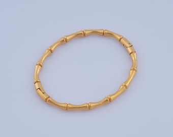 1 pcs Dainty Gold Bamboo Bangles,18K Gold Filled Bamboo Bangles,Open Bangles,Gift for Her