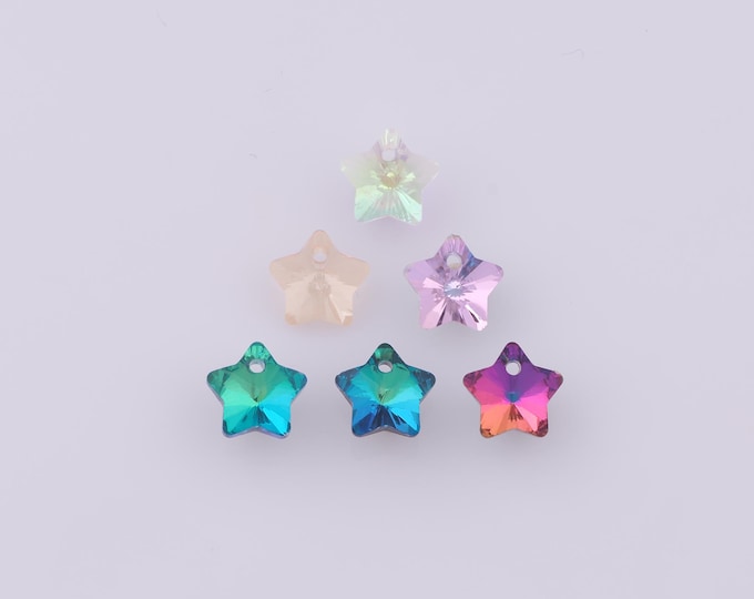 1 pcs Star Crystal Pendant,Crystal AB Charms,Austrian Crystal,Made in Austria DIY Bracelet Necklace Jewelry Making Findings Supply
