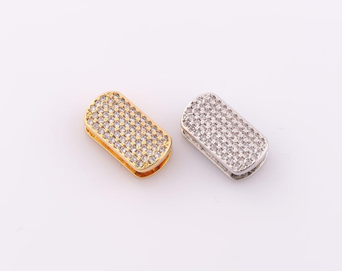 1 pcs 18K Gold Filled Square Spacer Beads,wide Beads,Square Beads for DIY Jewelry Making Findings Supply