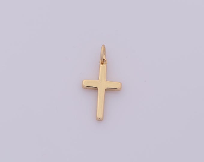 1 pcs Gold Cross Pendant,18K Gold Filled Religious Charm,Christian Charms DIY Bracelet Necklace Jewelry Making Findings Supply