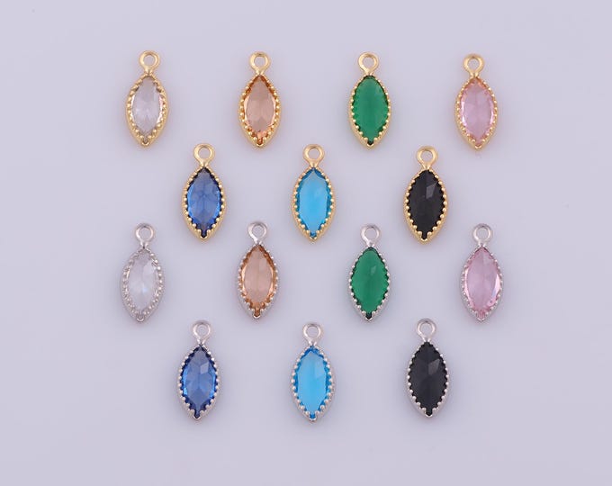 1 pcs Gold CZ Rhombus Pendant,18K Gold Filled Rhombus Charm,Rhombus Charms DIY Bracelet Necklace Jewelry Making Findings Supply