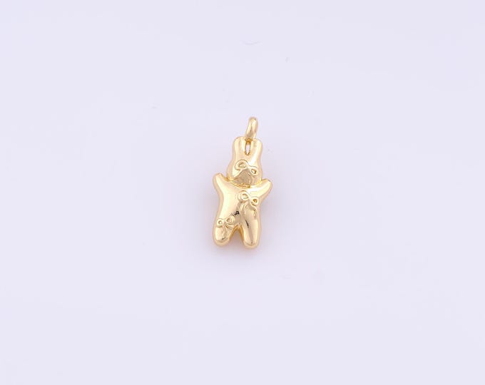 1 pcs Gold Bear Pendant,18K Gold Filled Animal Charm,Bear Charms DIY Bracelet Necklace Jewelry Making Findings Supply