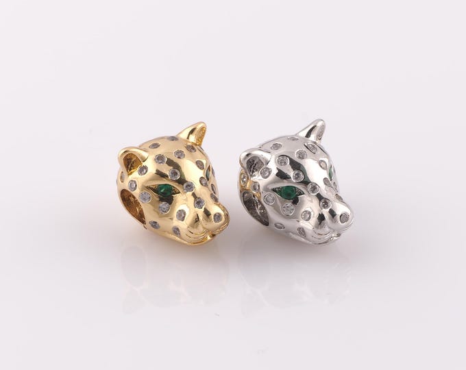 1 pcs 18K Gold Filled Leopard Spacer Beads,Leopard Beads,Leopard Beads for DIY Jewelry Making Findings Supply