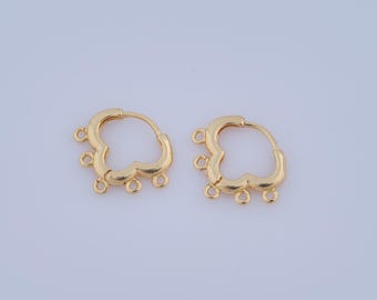 1 pair Gold Hoop Earrings,18K Gold Filled Huggie Hoop Earrings,Hoop Earrings,Hypoallergenic Huggie Hoop,Gift for Her