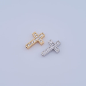 1 pcs 18K Gold Filled Cross Spacer Beads,Religion Beads,Christian Beads for DIY Jewelry Making Findings Supply