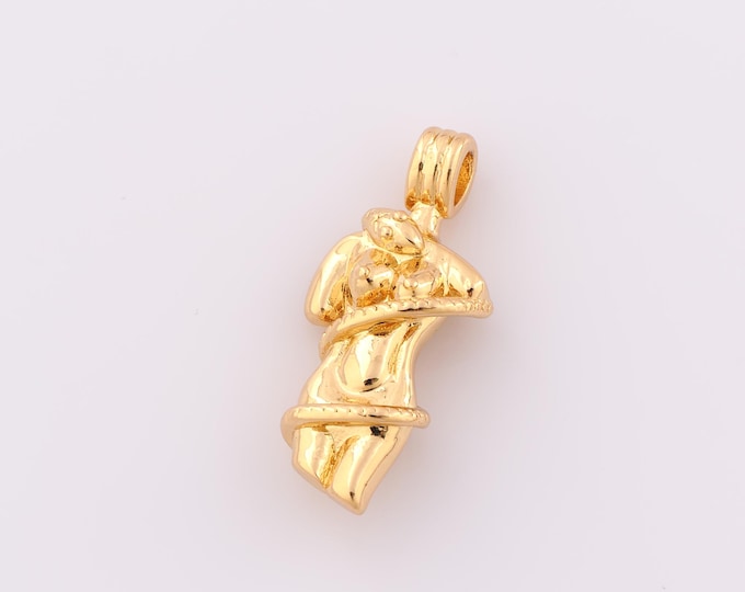 1 pcs Gold Human Body Pendant,18K Gold Filled Human Body Charm,Human Body Charm DIY Bracelet Necklace Jewelry Making Findings Supply