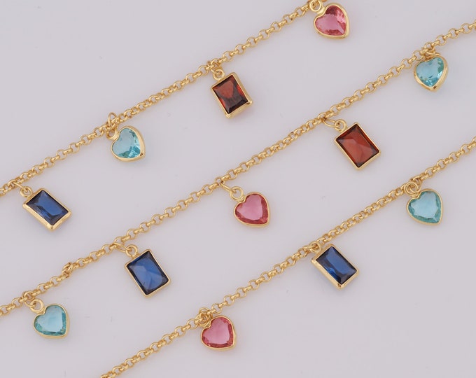 1 Meter Gold Rolo Chain, 18K Gold Filled Semi Finished Chain, Specialty Chains, DIY Jewelry Making Supplies