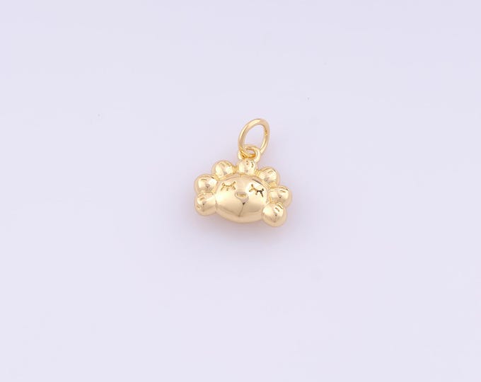 1 pcs Gold Flower Pendant,18K Gold Filled Flower Charm,Flower Charms DIY Bracelet Necklace Jewelry Making Findings Supply