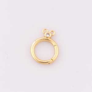 1 pcs Gold Snap Clasp,18K Gold Filled Round Clasp,Snap Clasp for DIY Bracelet Necklace Jewelry Making Findings Supply