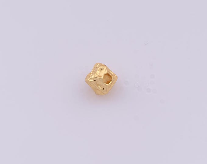 1 pcs 18K Gold Filled Square Spacer Beads,Tube Beads,Square Tube Beads for DIY Jewelry Making Findings Supply