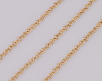Gouden kabelketting, 18K goudgevulde halffabrikaten ketting, speciale kettingen, doe-het-zelf sieraden maken van benodigdheden