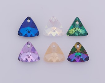 1 pcs Triangle Crystal Pendant,Crystal AB Charms,Austrian Crystal,Made in Austria DIY Bracelet Necklace Jewelry Making Findings Supply