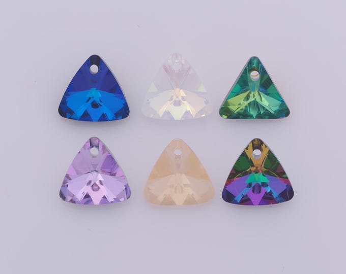 1 pcs Triangle Crystal Pendant,Crystal AB Charms,Austrian Crystal,Made in Austria DIY Bracelet Necklace Jewelry Making Findings Supply