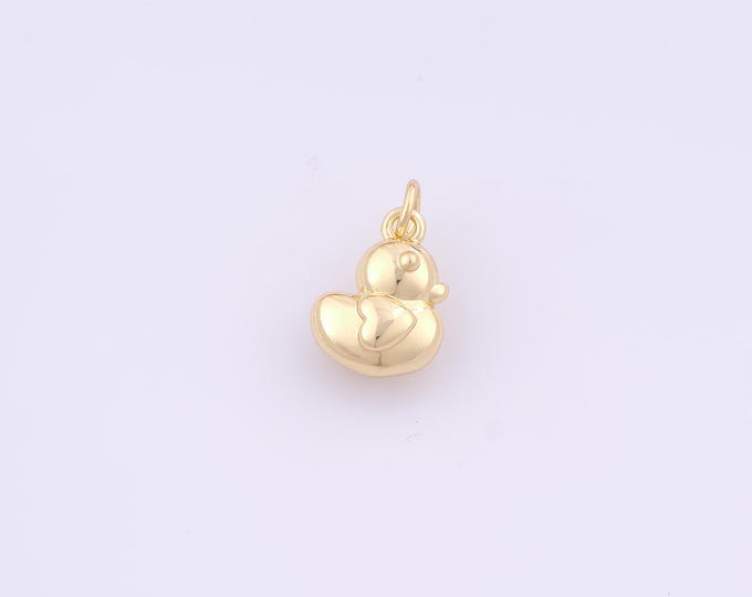 1 pcs Gold Duck Pendant,18K Gold Filled Animal Charm,Duck Charms DIY Bracelet Necklace Jewelry Making Findings Supply