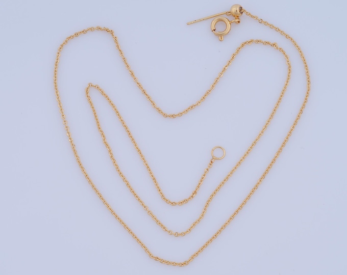 1 Str Thin Gold Sailor Necklace,Chains Necklace 18K Gold Filled Sailor Necklace, Adjustable Necklace, Gift for Her,Length 49cm Width 1.2mm
