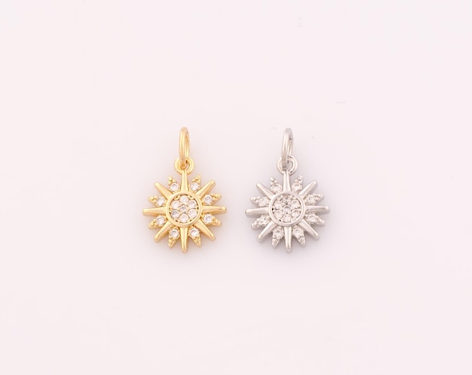 1 pcs Gold Polaris Pendant,18K Gold Filled Celestial Charm,Starburst Charms DIY Bracelet Necklace Jewelry Making Findings Supply
