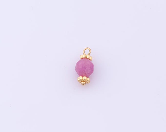 1 pcs Gold Energy Stone Pendant,18K Gold Filled Natural Stone Charm,Stone Charms DIY Bracelet Necklace Jewelry Making Findings Supply