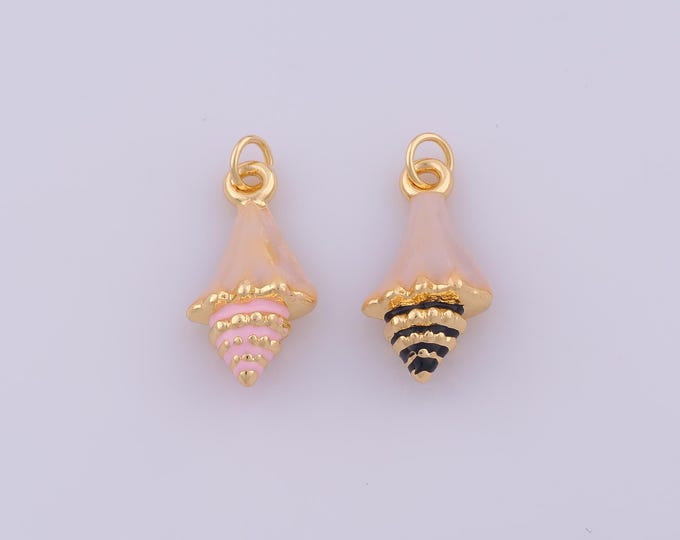 1 pcs Gold Enamel Mushroom Pendant,18K Gold Filled Mushroom Charm,Mushroom Charms DIY Bracelet Necklace Jewelry Making Findings Supply