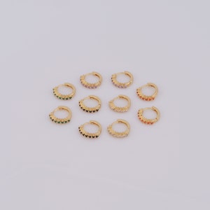 1 pair Gold Hoop Earrings,18K Gold Filled Huggie Hoop Earrings,Hoop Earrings,Hypoallergenic Huggie Hoop,Gift for Her