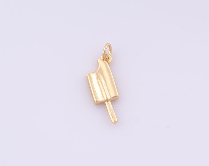 1 pcs Gold Ice Cream Pendant,18K Gold Filled Dessert Charm,Ice Cream Charms DIY Bracelet Necklace Jewelry Making Findings Supply