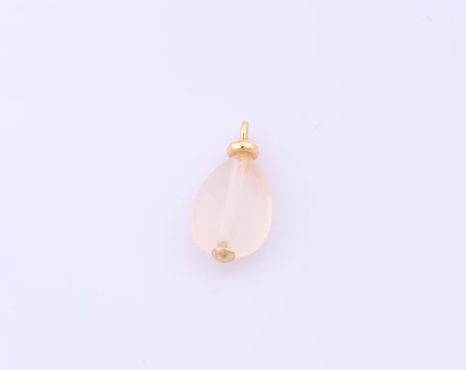 1 pcs Gold Energy Stone Pendant,18K Gold Filled Natural Stone Charm,Stone Charms DIY Bracelet Necklace Jewelry Making Findings Supply