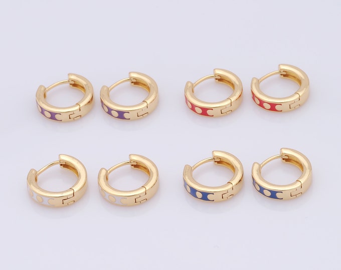 1 pair Gold Hoop Earrings,18K Gold Filled Huggie Hoop Earrings,Hoop Earrings,Hypoallergenic Huggie Hoop,Gift for Her
