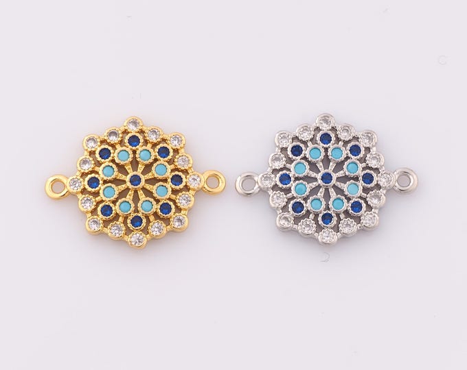 1 pcs Gold Flower Connector,18K Gold Filled Minimalist Connector,Flower Connector DIY Bracelet Necklace Jewelry Making Findings Supply