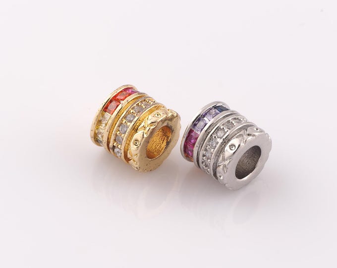 1 pcs 18K Gold Filled Round Tube Spacer Beads,Tube Beads,Round Beads for DIY Jewelry Making Findings Supply