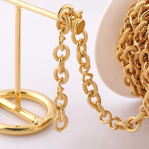 1 Meter Gold Figure 8 Chain, 18K Gold Filled Semi Finished Chain, Specialty Chains, DIY Jewelry Making Supplies