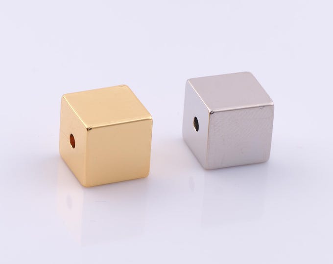 1 pcs 18K Gold Filled Square Spacer Beads,Square Beads,Square Beads for DIY Jewelry Making Findings Supply
