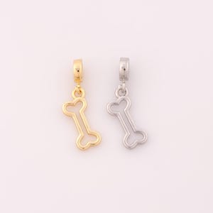 1 pcs Gold Bone Pendant,18K Gold Filled Bone Charm,Bone Charms DIY Bracelet Necklace Jewelry Making Findings Supply