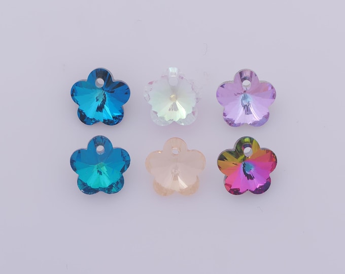 1 pcs Flower Crystal Pendant,Crystal AB Charms,Austrian Crystal,Made in Austria DIY Bracelet Necklace Jewelry Making Findings Supply