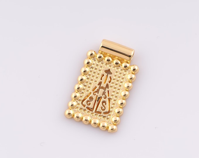 1 pcs Gold Pope Pendant,18K Gold Filled Minimalist Charm,Christian Charms,DIY Bracelet Necklace Jewelry Making Findings Supply