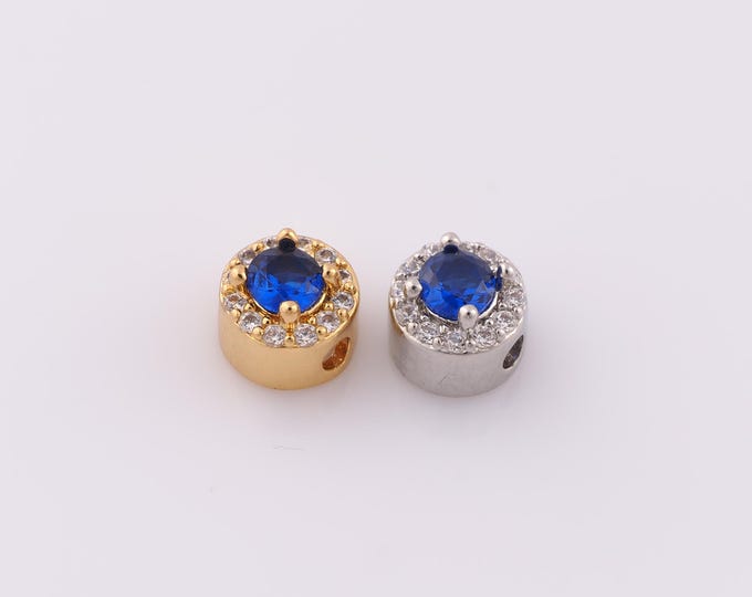 1 pcs 18K Gold Filled Round Spacer Beads,Wide Beads,Round Beads for DIY Jewelry Making Findings Supply